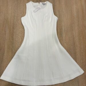 DRISCOLL White Sleeveless Fit & Flare Dress Size 0 NWT $225 Retail Bridal